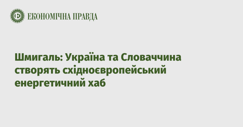 Шмигаль: Україна і Словаччина розроблять східноєвропейський енергетичний центр.