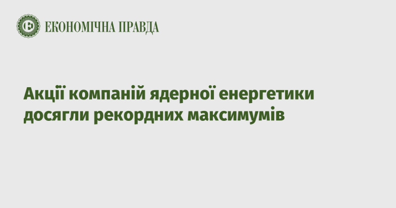 Акції підприємств у сфері ядерної енергетики встановили нові історичні рекорди.